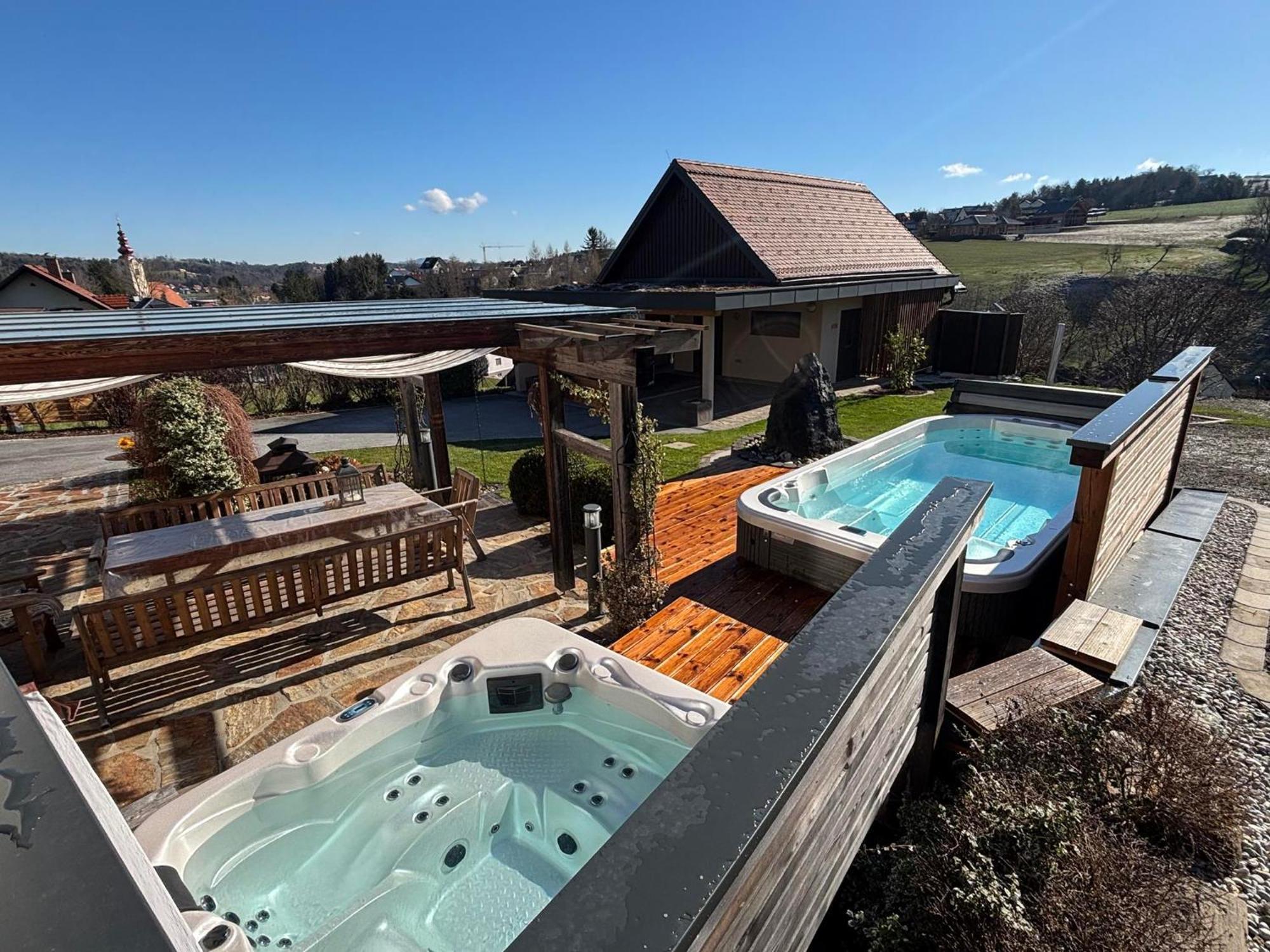 Das "Ferienhaus Eibiswald" Landhaus Refugium Im Schilcherland - Sauna Und Spa Buitenkant foto
